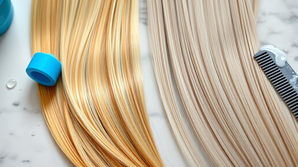 blue shampoo neutralizes brassiness