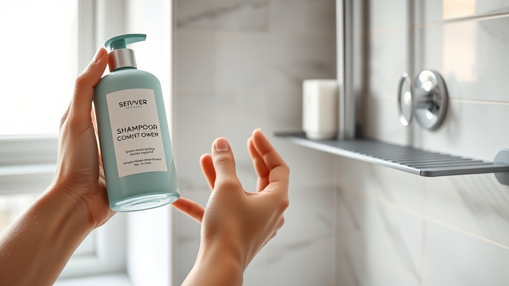 conditioner follows shampoo application