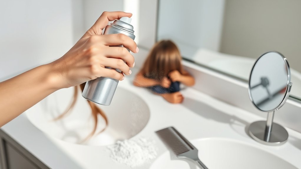 easy dry shampoo application