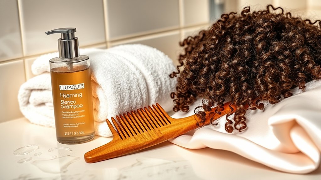 hydrating shampoo enhances curls