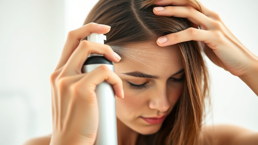 master dry shampoo application