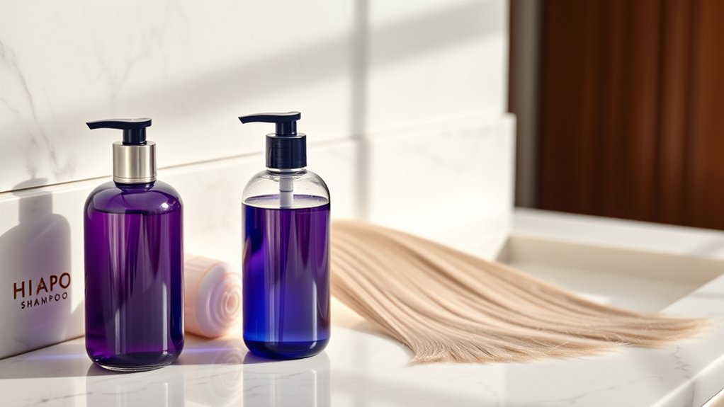 neutralize brassiness with purple