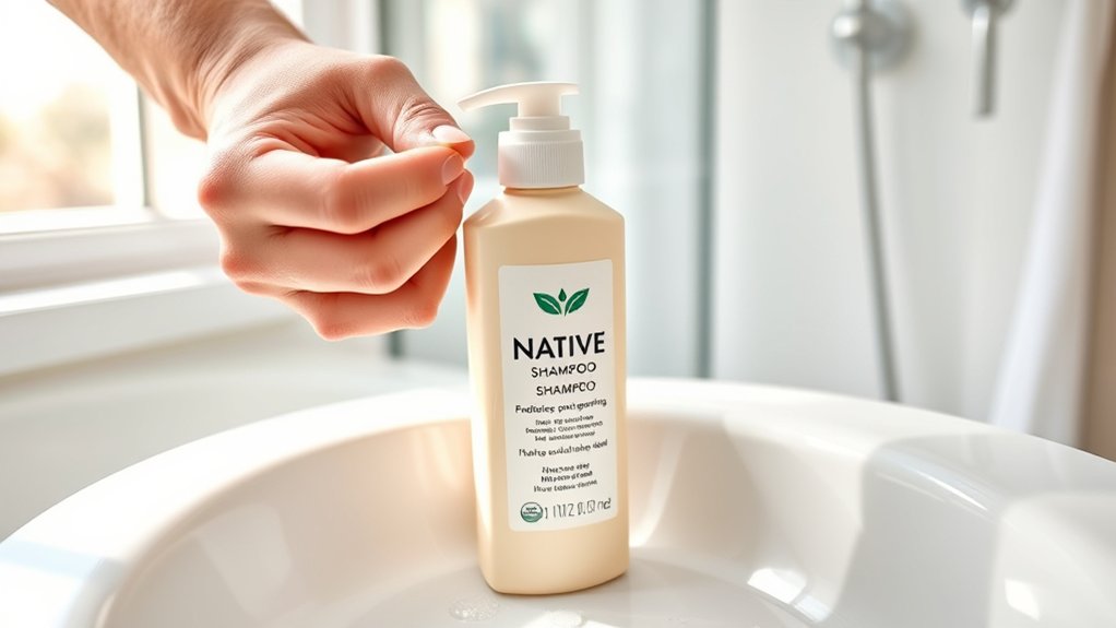 open native shampoo bottle