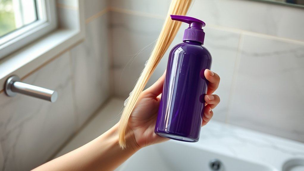 purple shampoo neutralizes brassiness