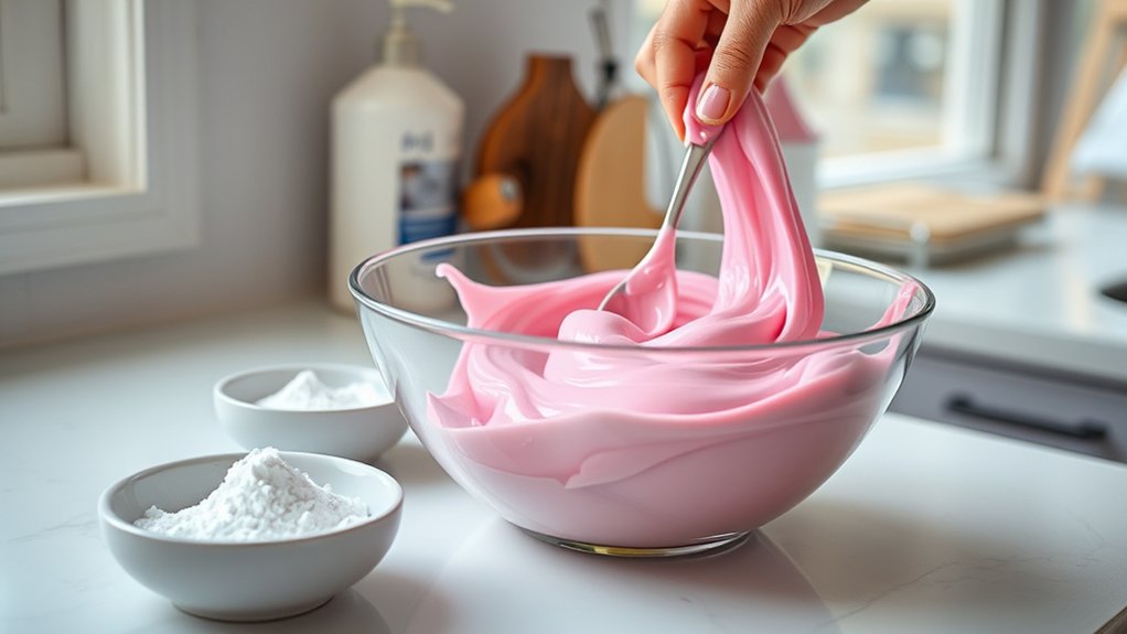 slime with baking soda