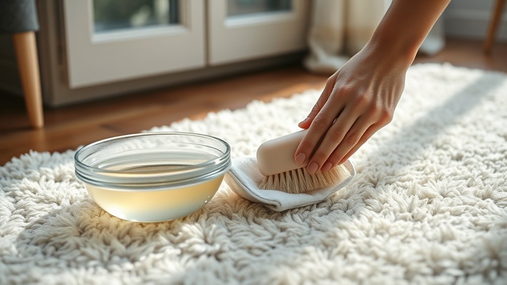 test shampoo on rug